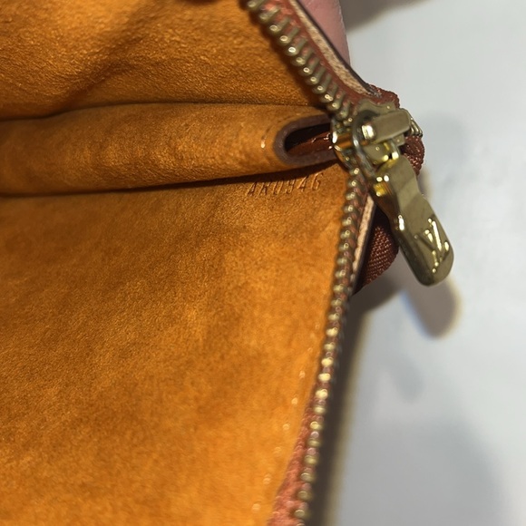 Louis Vuitton Epi Leather Clutch Pochette Bag in Rust Orange Brown - Picture 7 of 14
